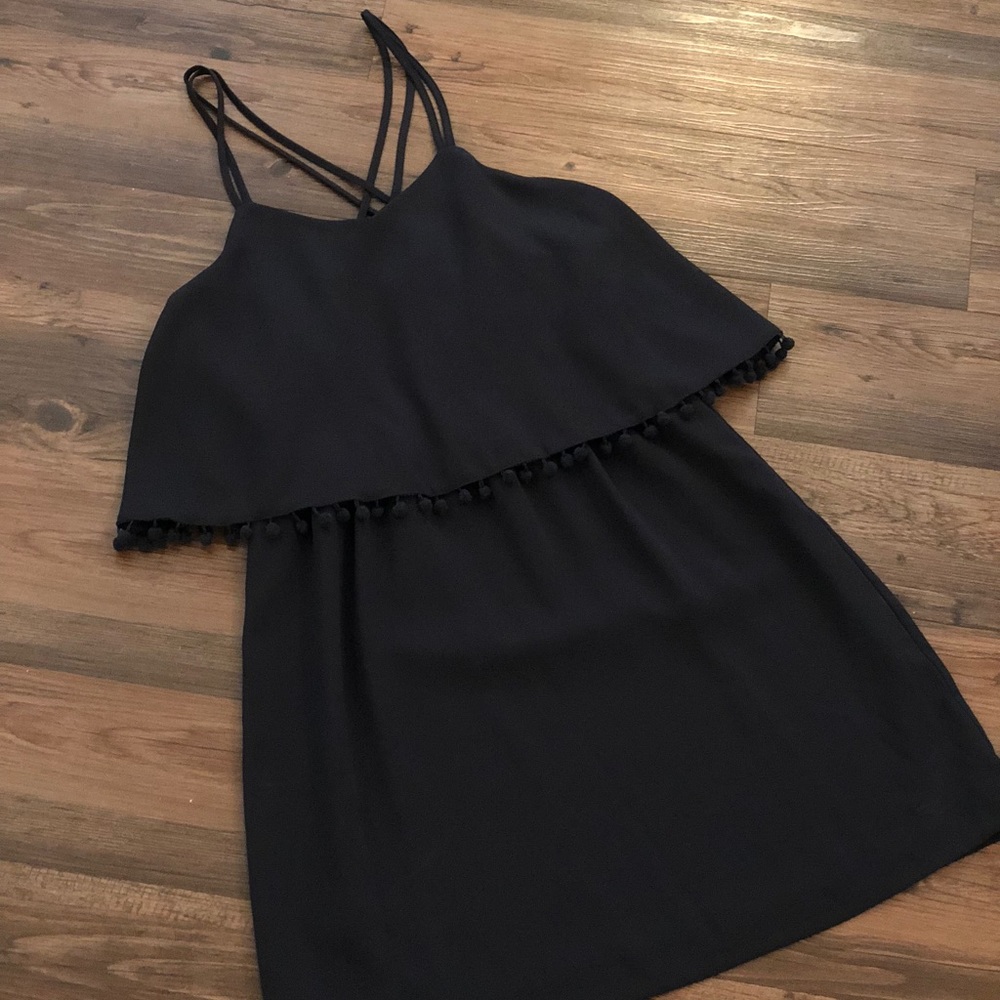 Joy Joy Navy PomPom Dress